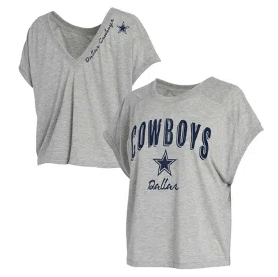 Wear By Erin Andrews Heather Gray Dallas Cowboys Reversible T-shirt