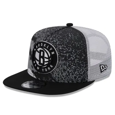 New Era Black Brooklyn Nets Court Sport Speckle 9fifty Snapback Hat
