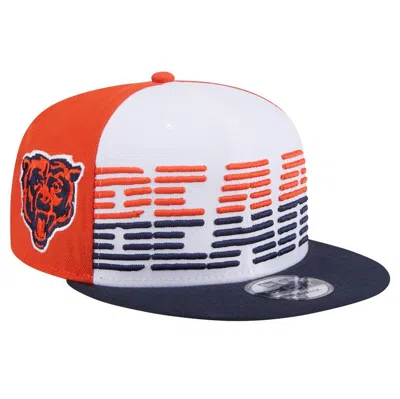 New Era Men's White/navy Chicago Bears Throwback Space 9fifty Snapback Hat In White Navy
