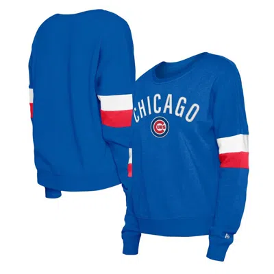 New Era Royal Chicago Cubs Game Day Crew Pullover Sweatshirt