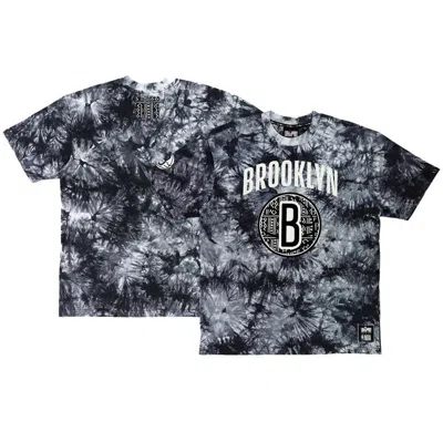 Two Hype Men's And Women's Nba X  Black Brooklyn Nets Culture & Hoops Tie-dye T-shirt