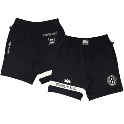 Two Hype Men's And Women's Nba X  Black Brooklyn Nets Culture & Hoops Premium Classic Fleece Shorts