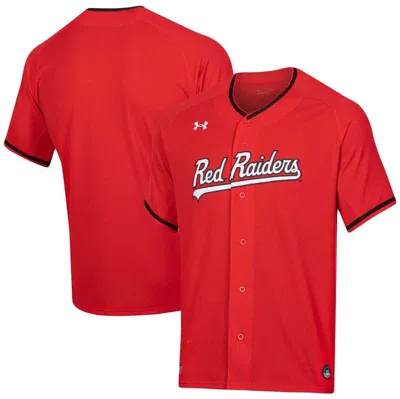 Under Armour Red Texas Tech Red Raiders Softball V-neck Jersey