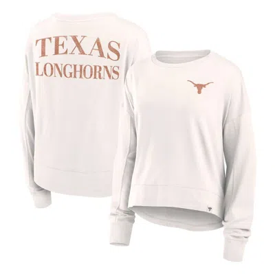 Fanatics Branded White Texas Longhorns Kickoff Full Back Long Sleeve T-shirt In Antiquewht