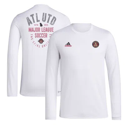 Adidas Originals Adidas White Atlanta United Fc Local Stoic Long Sleeve T-shirt