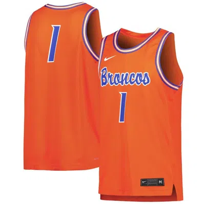 Nike #1 Orange Boise State Broncos Replica Basketball Jersey