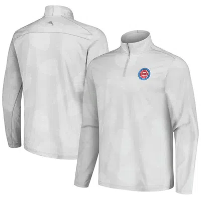 Tommy Bahama Gray Chicago Cubs Delray Frond Islandzone Half-zip Jacket