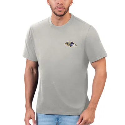 Margaritaville Grey Baltimore Ravens T-shirt In Stone