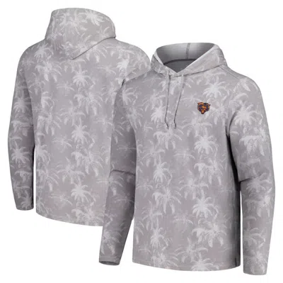 Tommy Bahama Gray Chicago Bears Palm Frenzy Hoodie Long Sleeve T-shirt
