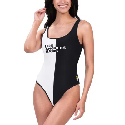 G-iii 4her By Carl Banks Black/white Los Angeles Rams Last Stand One-piece Swimsuit