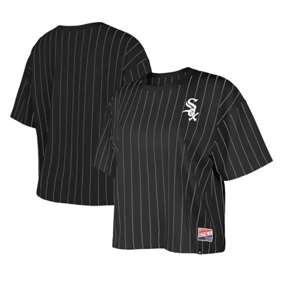 New Era Black Chicago White Sox Boxy Pinstripe T-shirt