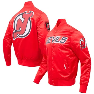 Pro Standard Red New Jersey Devils Classic Satin Full-snap Jacket