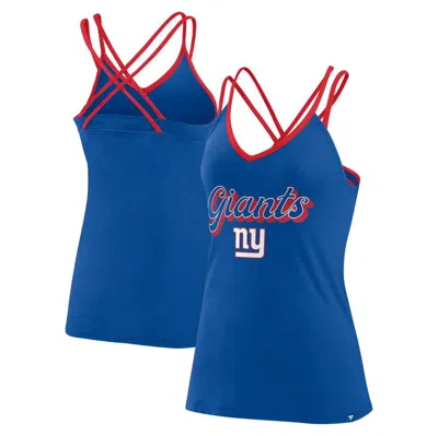 Fanatics Branded Royal New York Giants Go For It Strappy Crossback Tank Top
