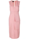 ROCHAS ROCHAS FITTED DRESS - PINK,ROPL500201RL200100A12275569