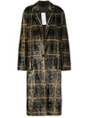 ASHISH Sequin plaid oversized coat,DRYCLEANONLY