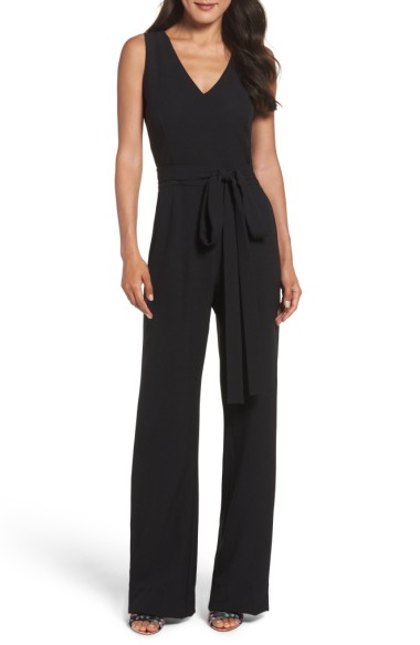 vince camuto tie waist jumpsuit