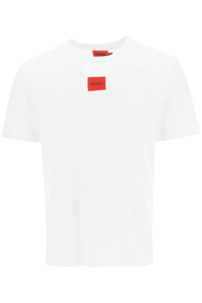 Hugo Diragolino Logo T Shirt In White
