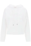 Max Mara Stadio Jersey Hooded Sweatshirt In White