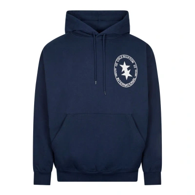 Cole Buxton International Crest Hoodie In Blue