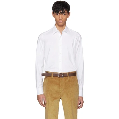 Prada White Stretch Poplin Shirt