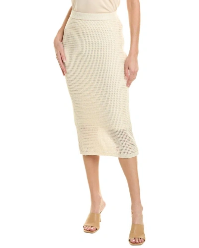 Brook + Lynn Crochet Long Skirt In White