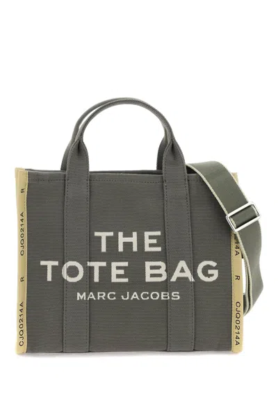 Marc Jacobs The Jacquard Medium Tote Bag In Bronze Green (beige)