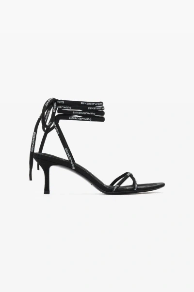 Alexander Wang Helix 65 Strappy Sandal Shoes In 001 Black