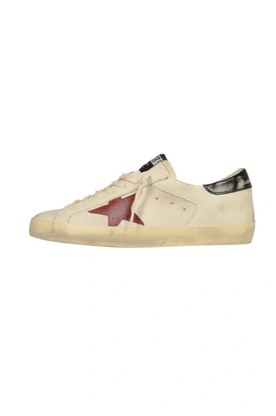 Golden Goose Superstar Lace-up Sneakers In White Pomegranate Black