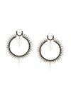 GIVENCHY GIVENCHY EMBELLISHED LOOP EARRINGS - WHITE,BRASS,PEARLS