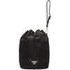 PRADA Black Nylon Bucket Pouch