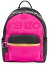 Kenzo Kombo Neoprene & Leather Backpack, Fuchsia