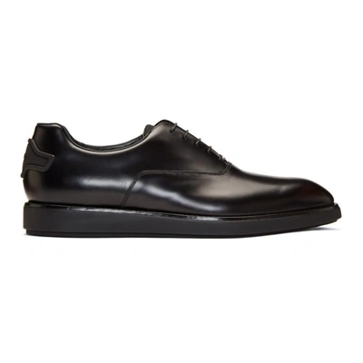 Prada Raised-sole Leather Oxford Shoes In F0002 Nero
