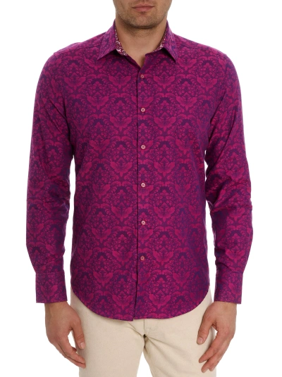 Robert Graham Bayview Long Sleeve Button Down Shirt In Fuschia