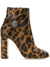 DOLCE & GABBANA leopard print ankle boots,CT0331AI53312274870