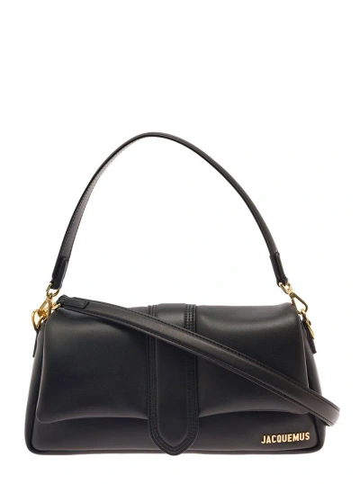 Jacquemus Le Bambimou Black Shoulder Bag With Magnetic Fastening And Logo Detail In Leather Woman