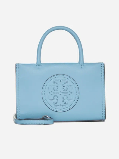 Tory Burch Ella Bio Faux Leather Mini Tote Bag In Cerulean