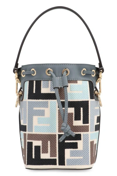 Fendi Mon Tresor Mini Bucket Bag In Blue