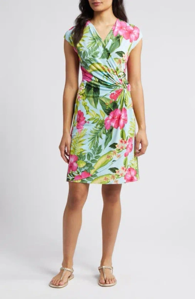 Tommy Bahama Clara Grand Villa Tropical Floral Matte Jersey Dress In Plume