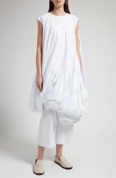 The Row Tadao Sleeveless Midi Bubble Dress In Weiss