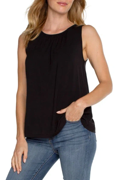 Liverpool Los Angeles Sleeveless A-line Knit Top In Black
