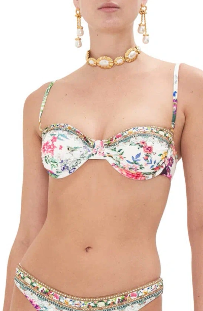 Camilla Plumes And Parterres Ruched Underwire Bikini Top
