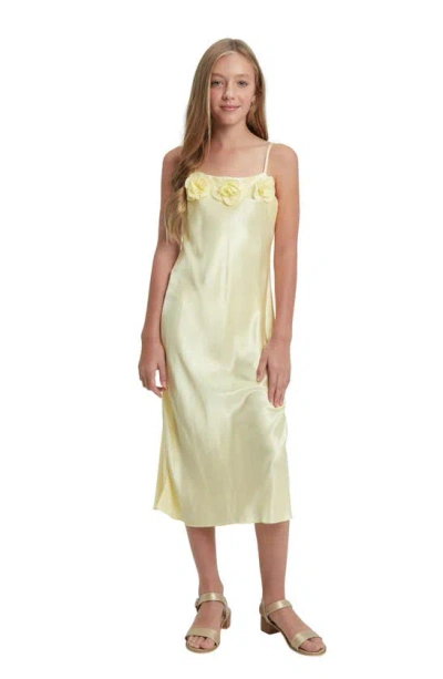 Bardot Junior Girls' Rosette Midi Dress - Little Kid, Big Kid In Canary Yellow