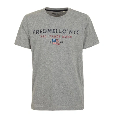 Fred Mello F Mello Cotton Men's T-shirt In Gray