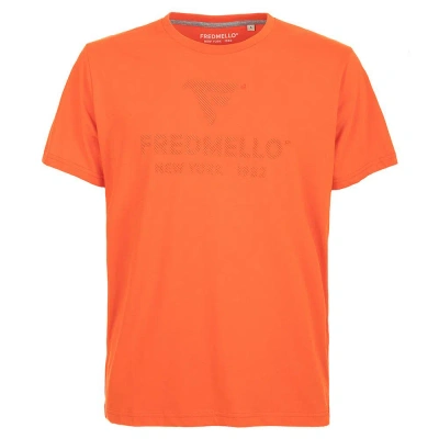 Fred Mello F Mello Cotton Men's T-shirt In Orange