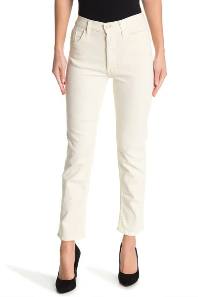 Mother The Tomcat Ankle Puffs Jeans In Cream