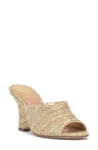 Vince Camuto Women's Vilty Sculpted Slip-on Wedge Sandals In Straw