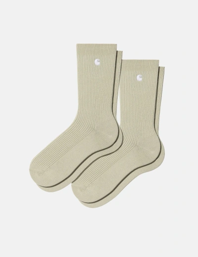 Carhartt -wip Madison Pack Socks (2 Pack) In Beige