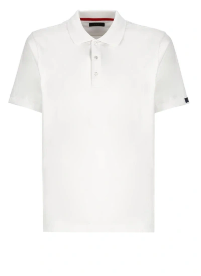 Fay Bowling Neck Polo Shirt In White