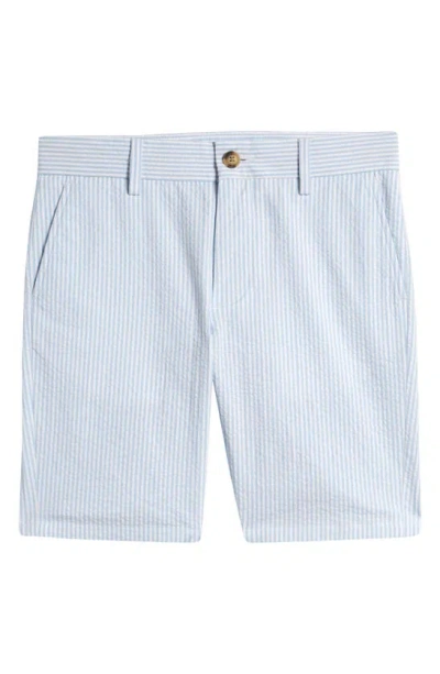 Nordstrom Kids' Stripe Seersucker Cotton Shorts In Blue Frozen Pin Stripe