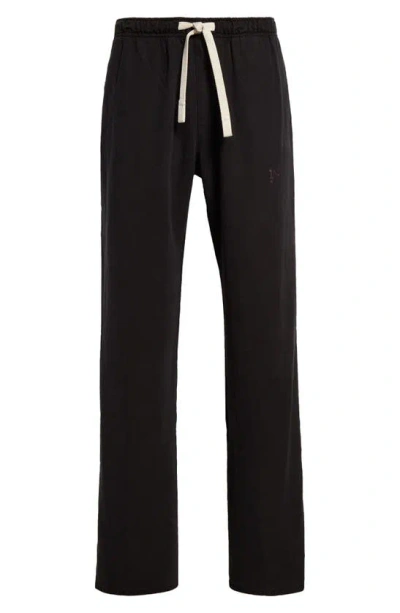 Palm Angels Monogram Travel Pants In Black Off White